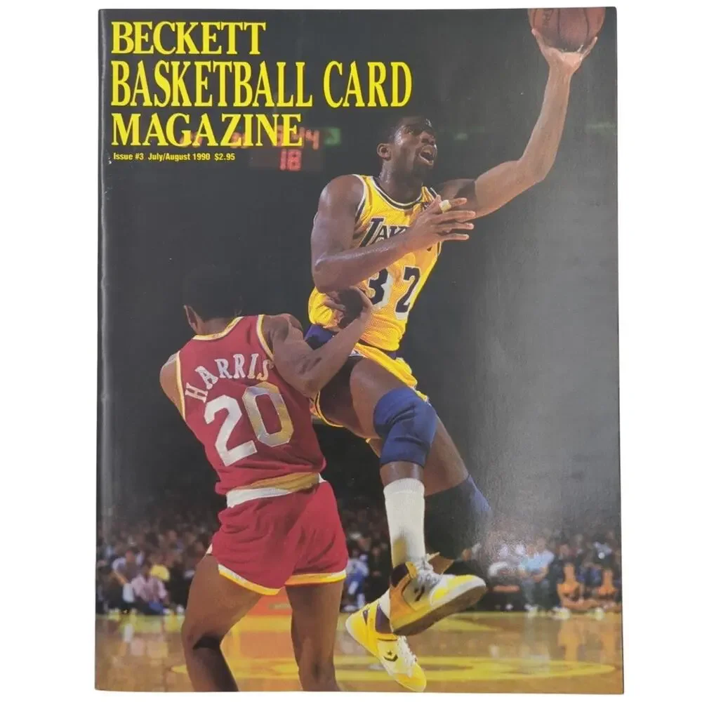 Beckett Basketball Card Magazine July August 1990 #3 Magic Johnson Cover